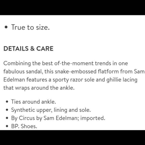 Circus by Sam Edelman Riley Snake Embossed Black & White Summer Sandels sz 7M - Picture 12 of 12